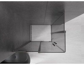 Mexen Velar L Duo, sprchový kút s posuvnými dverami 90 x 80 cm, 8mm šedé sklo, brúsený grafit, 871-080-090-02-43-66