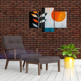 Obraz - Abstrakcia rastliny a slnka (90x60 cm)