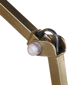 Priemyselná nástenná lampa mosadz nastaviteľná - Avon