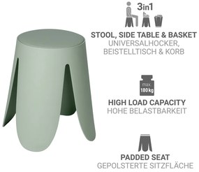 Šalviová zelená plastová stohovateľná stolička Comiso – Wenko