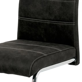 BONTEC Jedálenská stolička, čierna, látka, HC-483 BK3 Farba: Hnedá