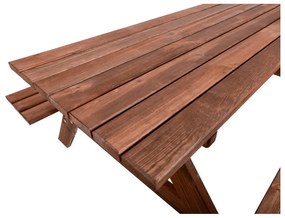 Záhradný jedálenský set z borovicového dreva pre 6 Piknik - Rojaplast