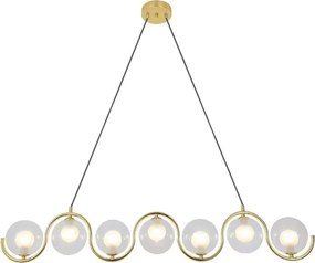 Toolight Toolight, stropné svietidlo 7xG9 APP1441-7CP, zlatá, OSW-01253