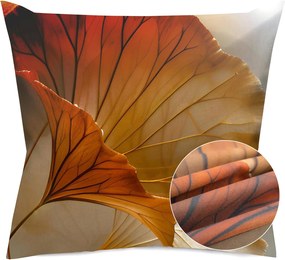 SATÉNOVÁ OBLIEČKA NA VANKÚŠ SATYNLOVE PREMIUM 40X40 CM LISTY
