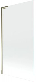 Mexen Next L, 1-krídlová vaňová zástena 100 x 150 cm, 6mm číre sklo, zlatý lesklý profil, 895-100-000-03-00-50