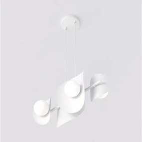 Luster na lanku ELEMENTI 4xG9/8W/230V biela