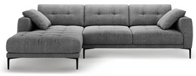 Sivá rohová pohovka (ľavý roh/s leňoškou) Bemy – Micadoni