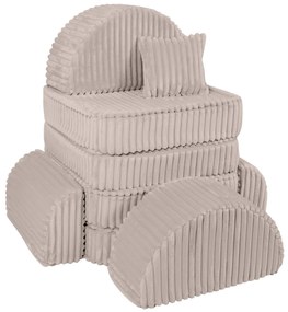 MeowBaby® Churros detská pohovka Max, Pebble Beige