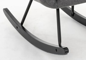 Hojdacie kreslo Galileo, stredne šedá tkanina