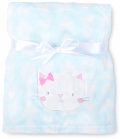Babymatex Deka RICCO s výšivkou 75x100 cm - Svetlomodrá Mráčik