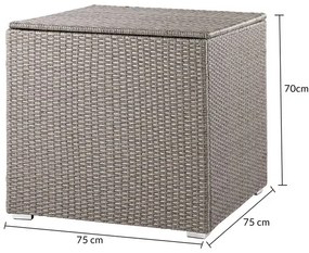 InternetovaZahrada Úložný box 75x75x70 cm - béžová