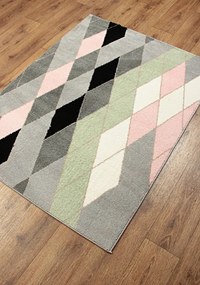 Koberec SLIM 8023 svetlosivý / viacfarebný