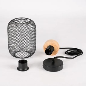 Brilagi - Závesné svietidlo na lanku BASKLITE 1xE27/15W/230V drevo/čierna