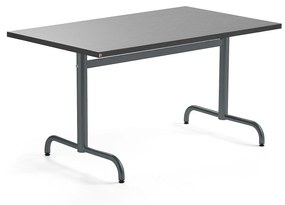 Stôl PLURAL, 1200x800x720 mm, linoleum - tmavošedá, antracit