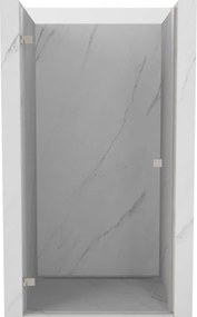 Mexen, Mexen Lunar-B Otočné ľavé sprchové dvere 90 cm, transparentné, brúsený nikel - 832-090-000-97-00-L