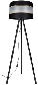 Stojacia lampa CORAL 1xE27/60W/230V wenge/čierna/zlatá