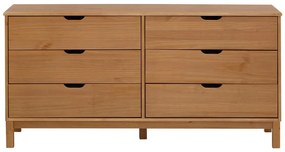 Nízka komoda z borovicového dreva v prírodnej farbe 150x75 cm Post – Støraa