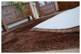 Luxusný kusový koberec Shaggy Macho čokoládový 200x290cm