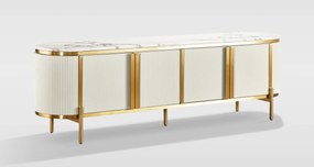 TV stolík Stilig 200 cm mramor/béžový