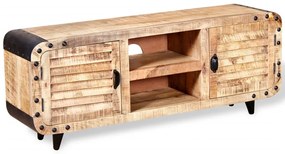 TV stolík zo surového mangového dreva, 120x30x50 cm