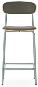Tmavozelené čalúnené barové stoličky v súprave 2 ks (výška sedadla 65,5 cm) Saula – Marckeric