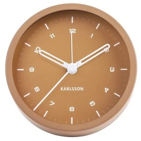 Budík Tinge Steel karamelová ø 9 cm x 3 cm