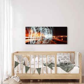 Obraz svetelných vĺn (120x50 cm)
