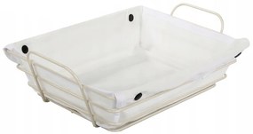 Verk 27209 Košík kovový s odnímateľnou podšívkou 31 x 22 x 16 cm, biela