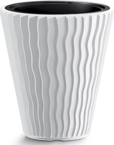 Plastový kvetináč DBSP350 34,9 cm - biela