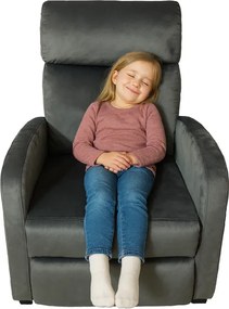 Relaxačné kreslo René rozkladacie šedé