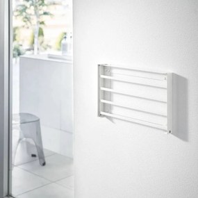 Matne biela nástenná oceľová kúpeľňová polička Tower – YAMAZAKI