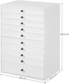 Biela šperkovnica JBC10W