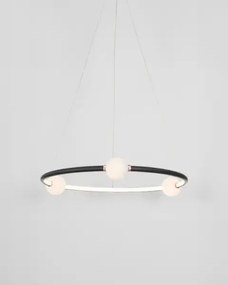 LED luster Celia 64 čierne s diaľkovým ovládaním