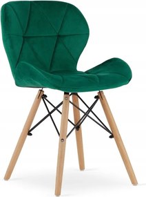 Jedálenská zostava TODI 80cm okrúhly stolový set biely a 2 stoličky LAGO zelené + 2 stoličky LAGO zelené ZADARMO