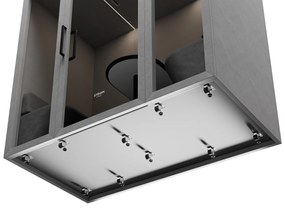Akustická kancelárska kabína INBOX pre 4 osoby 2200 × 2200 × 1220 mm