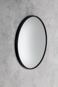 Sapho Sapho, NOTION SLIM guľaté zrkadlo v ráme, ø 40cm, čierna matná, NT400