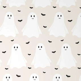 Detské bavlnené obliečky GHOSTIE béžové Rozmer obliečky: 80 x 80 cm | 135 x 200 cm