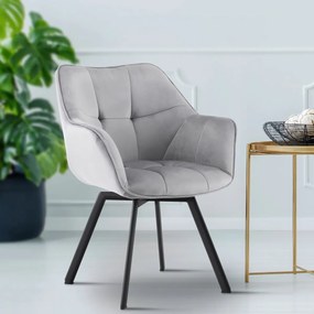 Jedálenská stolička Jordi zamat - tmavo šedá