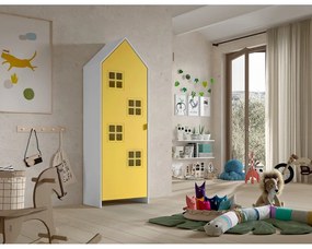 Žltá/biela detská šatníková skriňa 58x172x37 cm Casami Bruges – Vipack