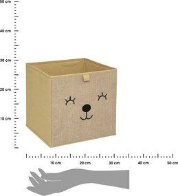 Detský úložný box Zvierací hnedý