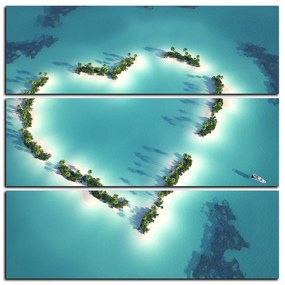 Obraz na plátne - Ostrov v tvare srdca - štvorec 3136D (105x105 cm)