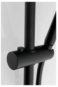 Matne čierna mosadzná sprchová súprava s ručnou sprchou a posuvným držiakom 70 cm – Sapho