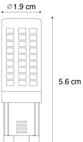 Sada 5 stmievateľných LED žiaroviek G9 s 3-stupňovým stmievaním, opál, 4,5 W, 500 lm, 2700 K