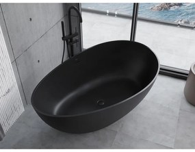 Mexen Parma, voľne stojaca vaňa z konglomerátu 160 x 95 cm, čierna matná, 57231609570