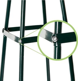 Kovová opora pre popínavé rastliny 195 cm, sada 2 ks