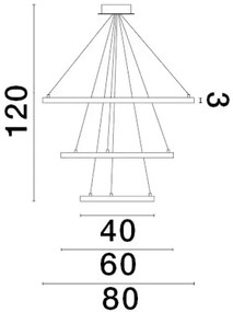 LED luster Empatia 180 zlaté