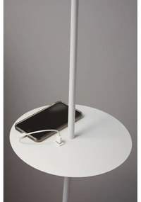 Stojacia lampa s odkladacím priestorom v bielej farbe Markslöjd Linear