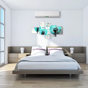 Obraz púpav na stenu