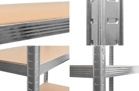 Dielenský regál IRONHOLD 205x120 cm strieborný