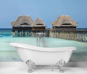 Fototapeta, Maledivy Tropické chaty u vody - 450x315 cm